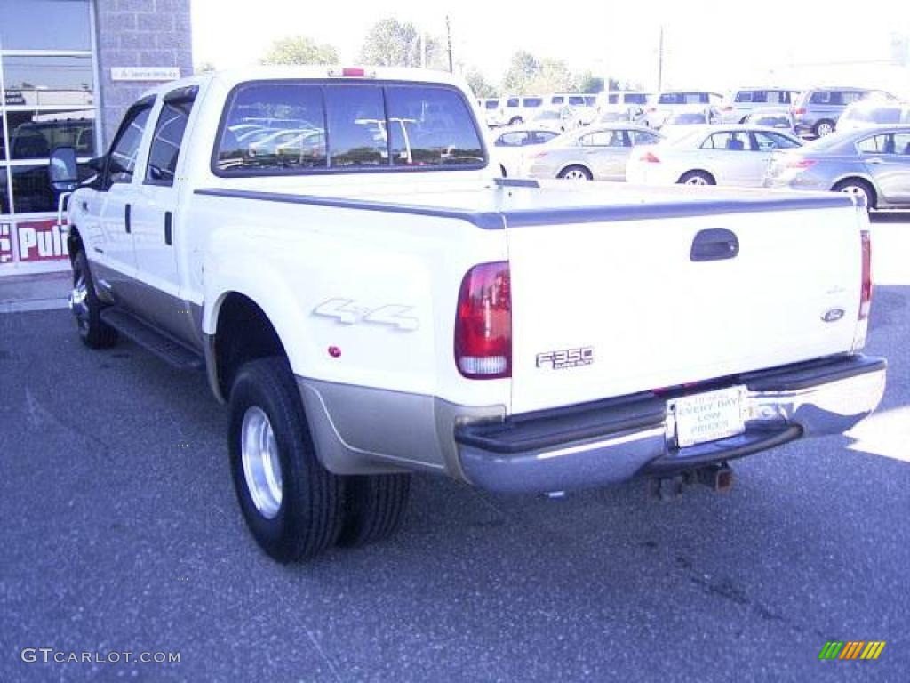 2000 F350 Super Duty Lariat Crew Cab 4x4 Dually - Oxford White / Medium Parchment photo #2