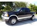 2002 Black Ford F150 Lariat SuperCrew 4x4  photo #2