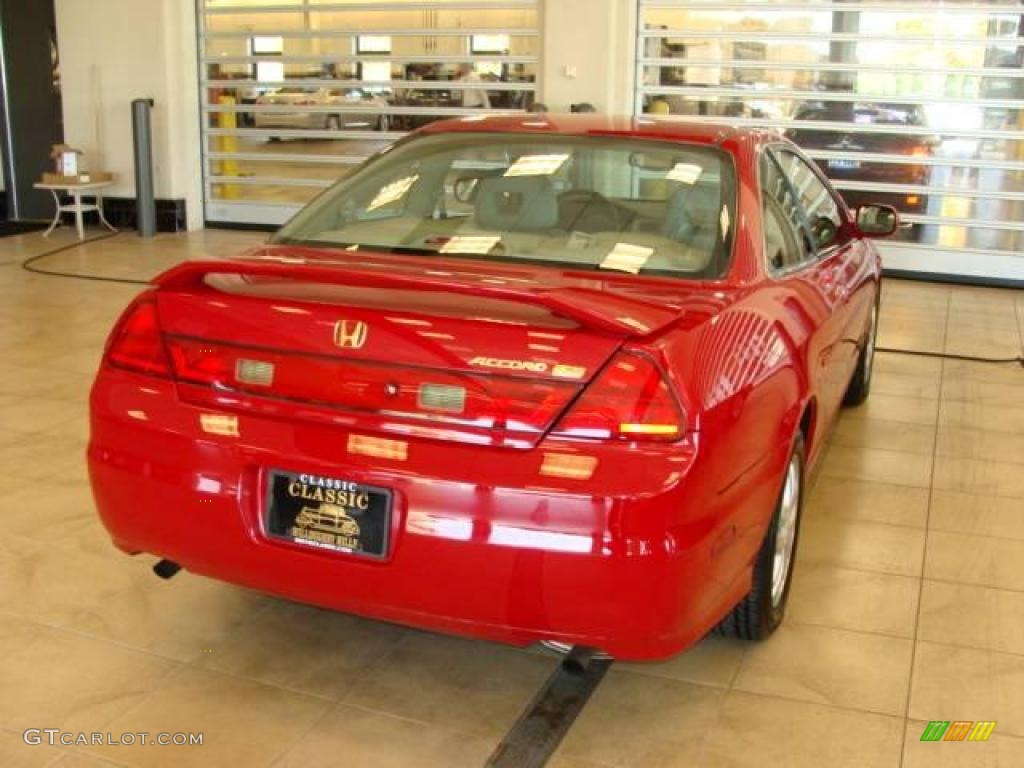 2001 Accord EX V6 Coupe - San Marino Red / Ivory photo #5