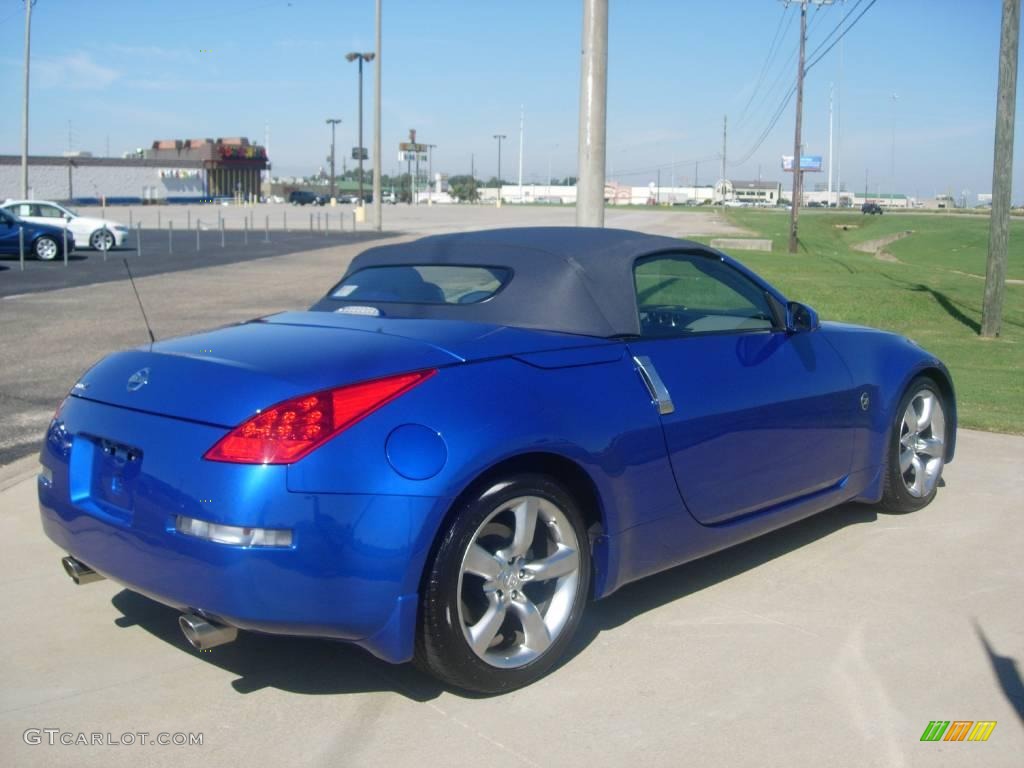 2006 350Z Touring Roadster - Daytona Blue Metallic / Frost Leather photo #5
