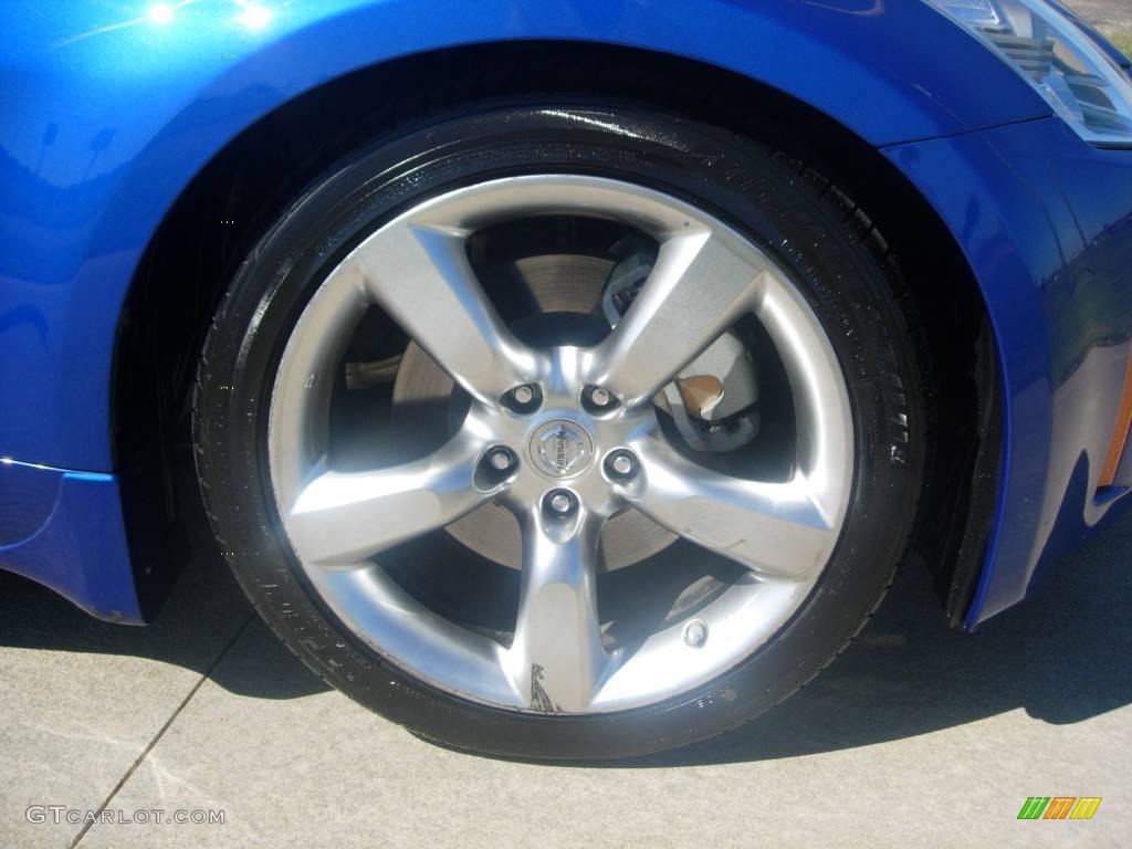 2006 350Z Touring Roadster - Daytona Blue Metallic / Frost Leather photo #11