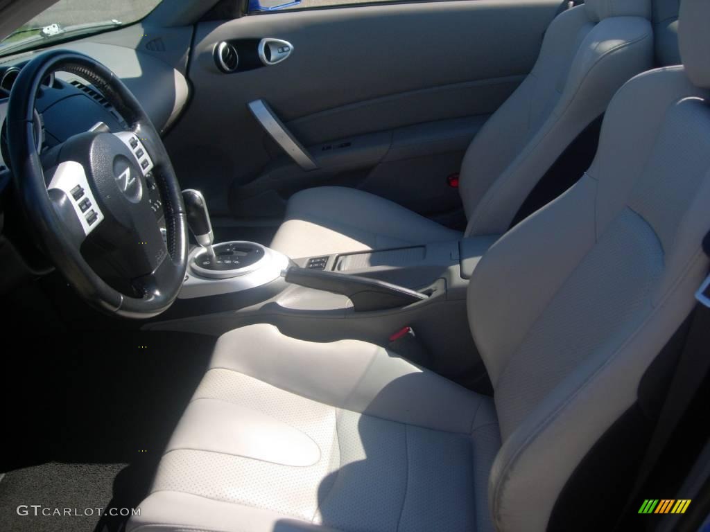 2006 350Z Touring Roadster - Daytona Blue Metallic / Frost Leather photo #23