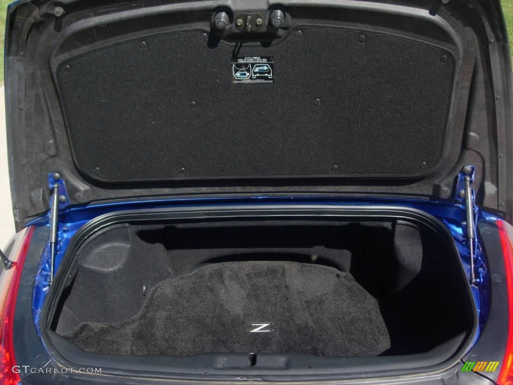 2006 350Z Touring Roadster - Daytona Blue Metallic / Frost Leather photo #26