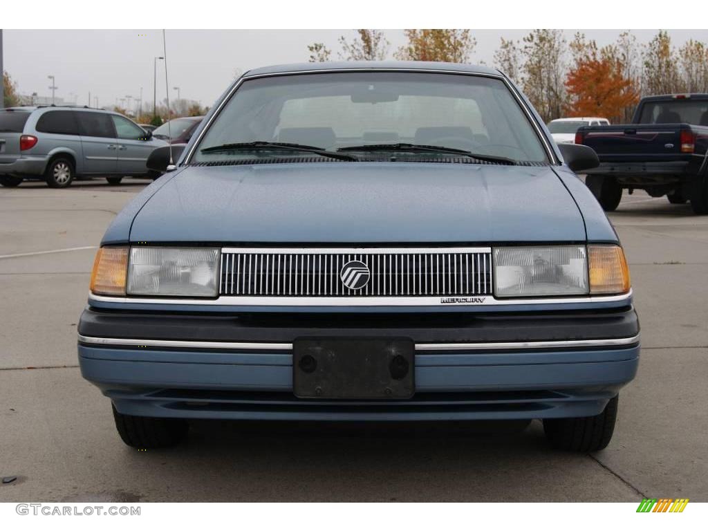 1991 Topaz LS Sedan - Crystal Blue Metallic / Blue photo #2