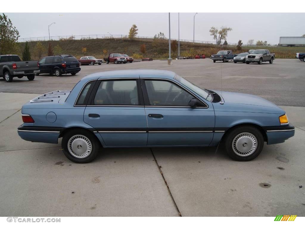 1991 Topaz LS Sedan - Crystal Blue Metallic / Blue photo #4