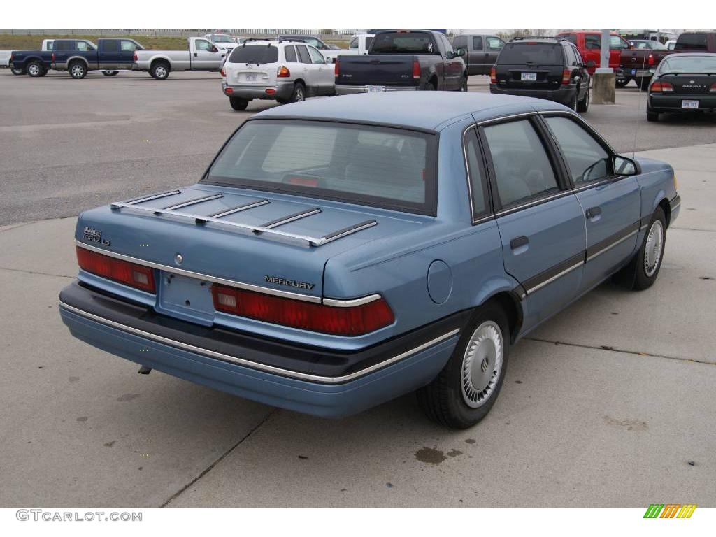 1991 Topaz LS Sedan - Crystal Blue Metallic / Blue photo #5