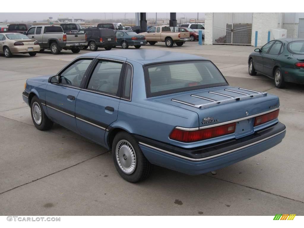 1991 Topaz LS Sedan - Crystal Blue Metallic / Blue photo #7