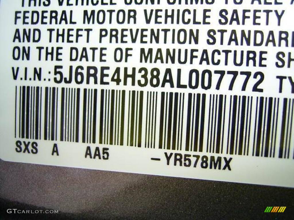 2010 CR-V LX AWD - Urban Titanium Metallic / Ivory photo #10
