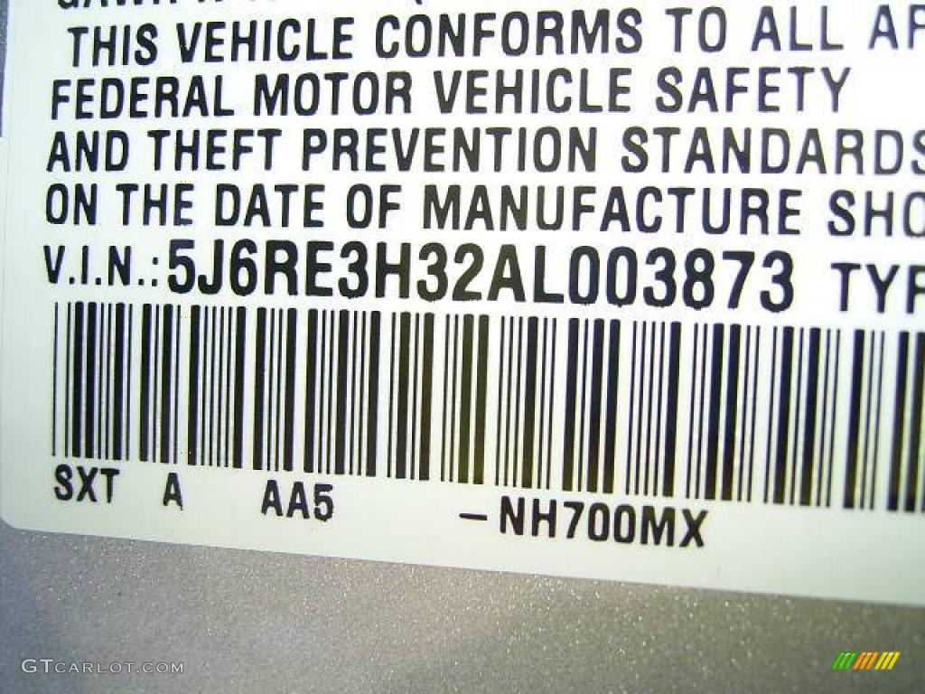 2010 CR-V LX - Alabaster Silver Metallic / Gray photo #10