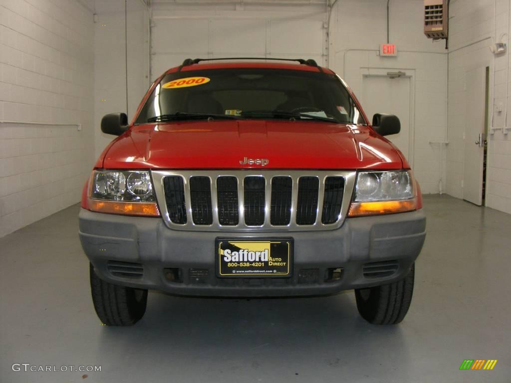 2000 Grand Cherokee Laredo 4x4 - Flame Red / Agate photo #2