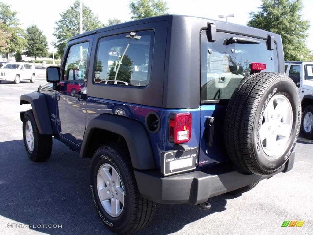 2010 Wrangler Sport 4x4 - Deep Water Blue Pearl / Dark Slate Gray/Medium Slate Gray photo #2