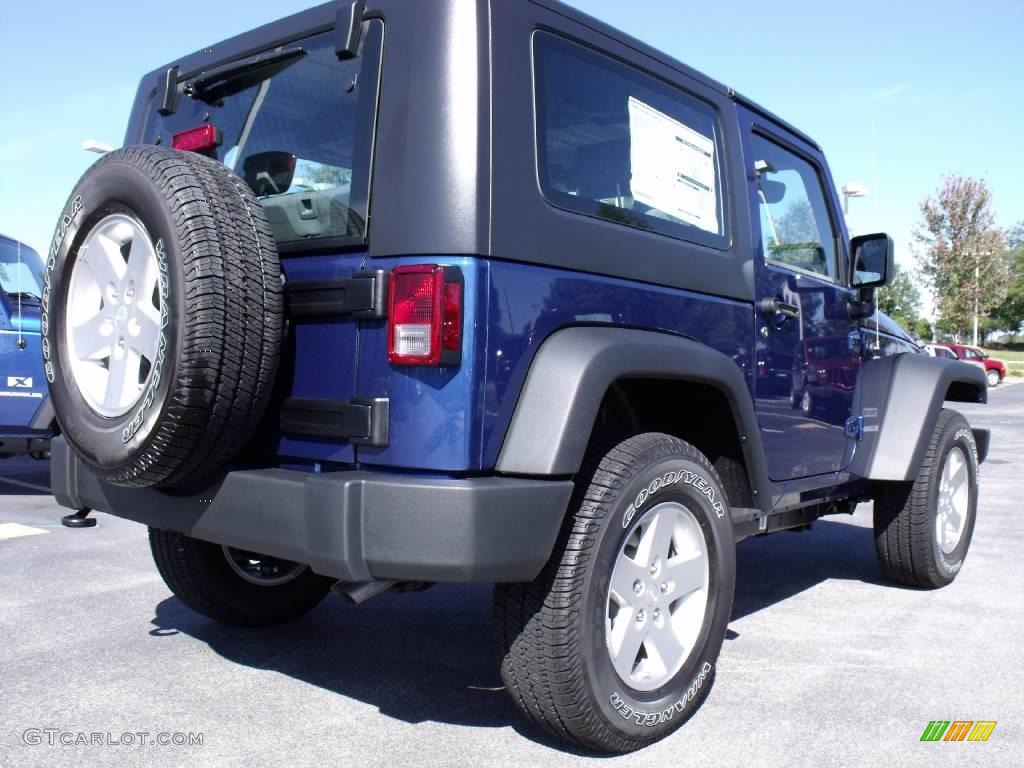 2010 Wrangler Sport 4x4 - Deep Water Blue Pearl / Dark Slate Gray/Medium Slate Gray photo #3