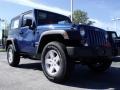 2010 Deep Water Blue Pearl Jeep Wrangler Sport 4x4  photo #4