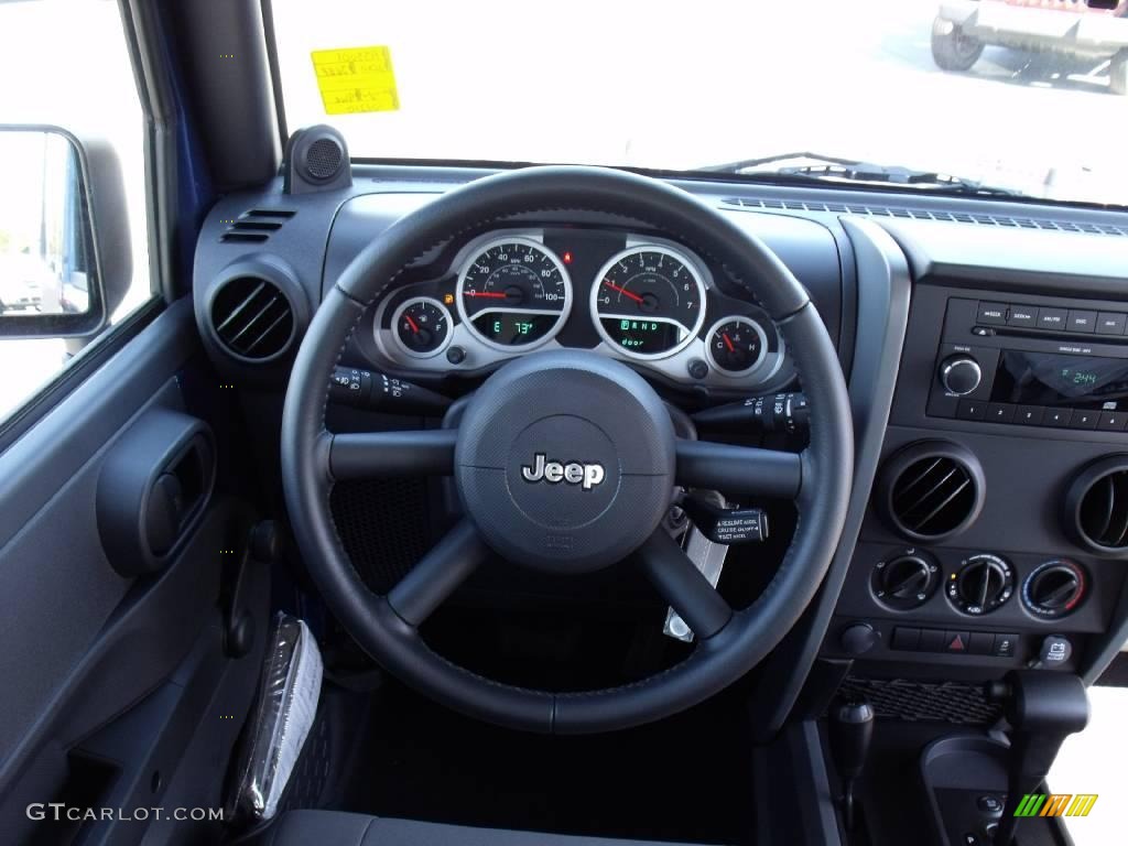 2010 Wrangler Sport 4x4 - Deep Water Blue Pearl / Dark Slate Gray/Medium Slate Gray photo #11