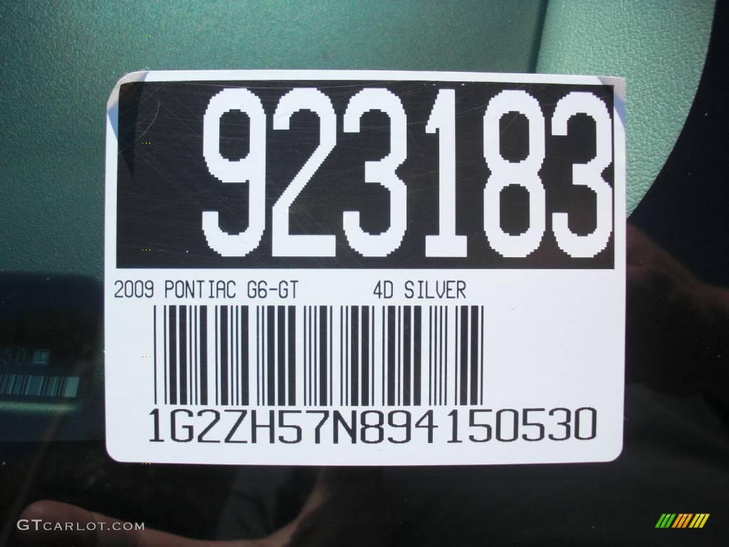 2009 G6 GT Sedan - Quicksilver Metallic / Ebony photo #9
