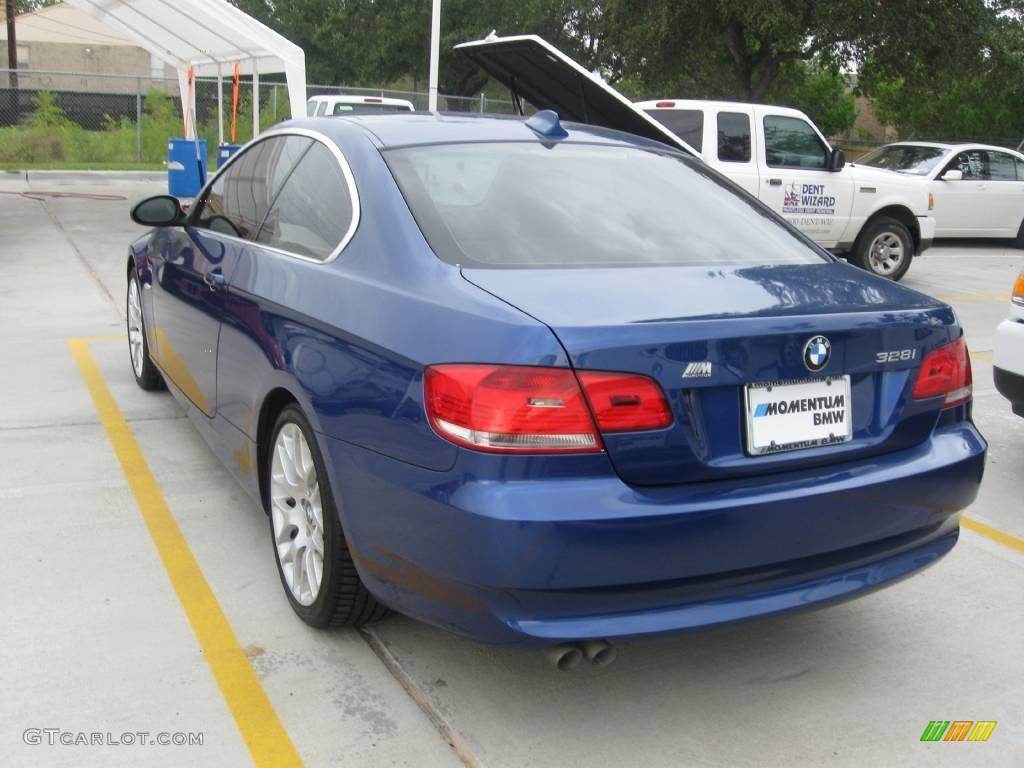 2007 3 Series 328i Coupe - Montego Blue Metallic / Black photo #2