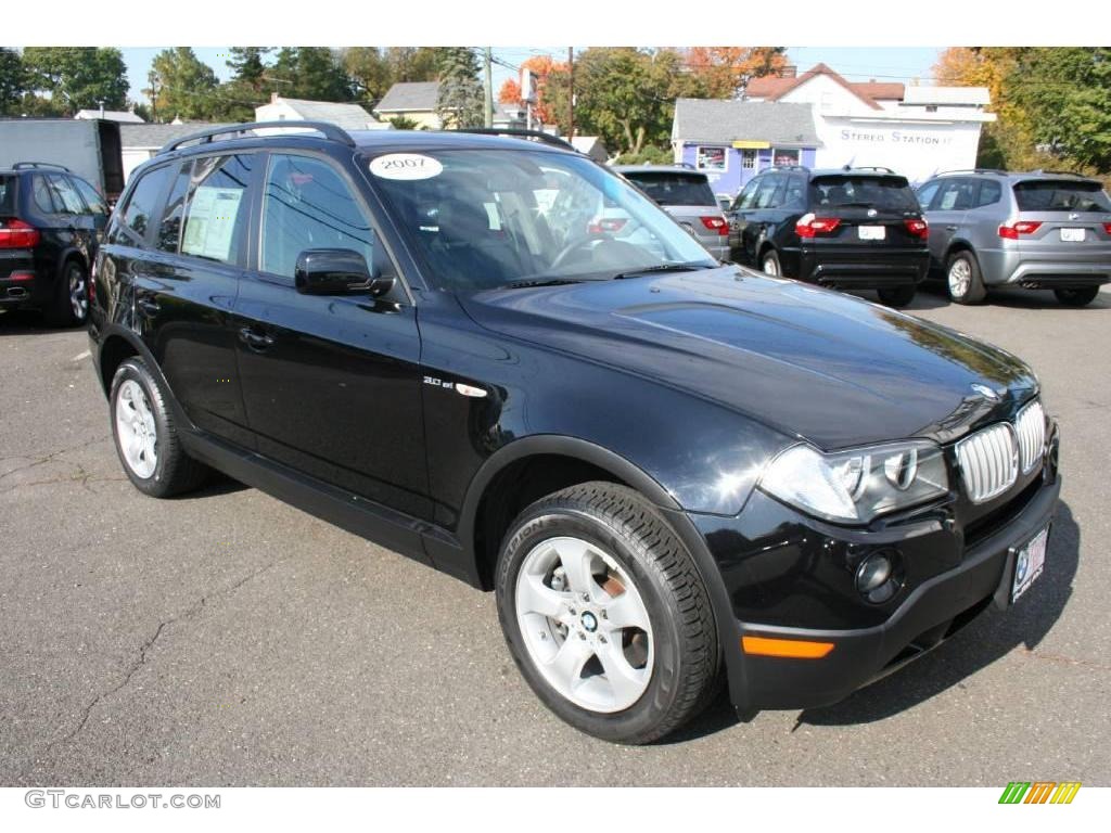 2007 X3 3.0si - Jet Black / Black photo #2