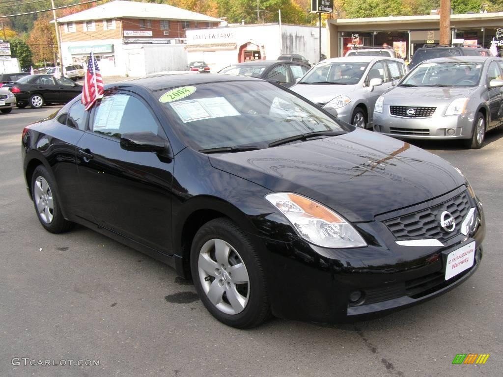 2008 Altima 2.5 S Coupe - Super Black / Charcoal photo #3