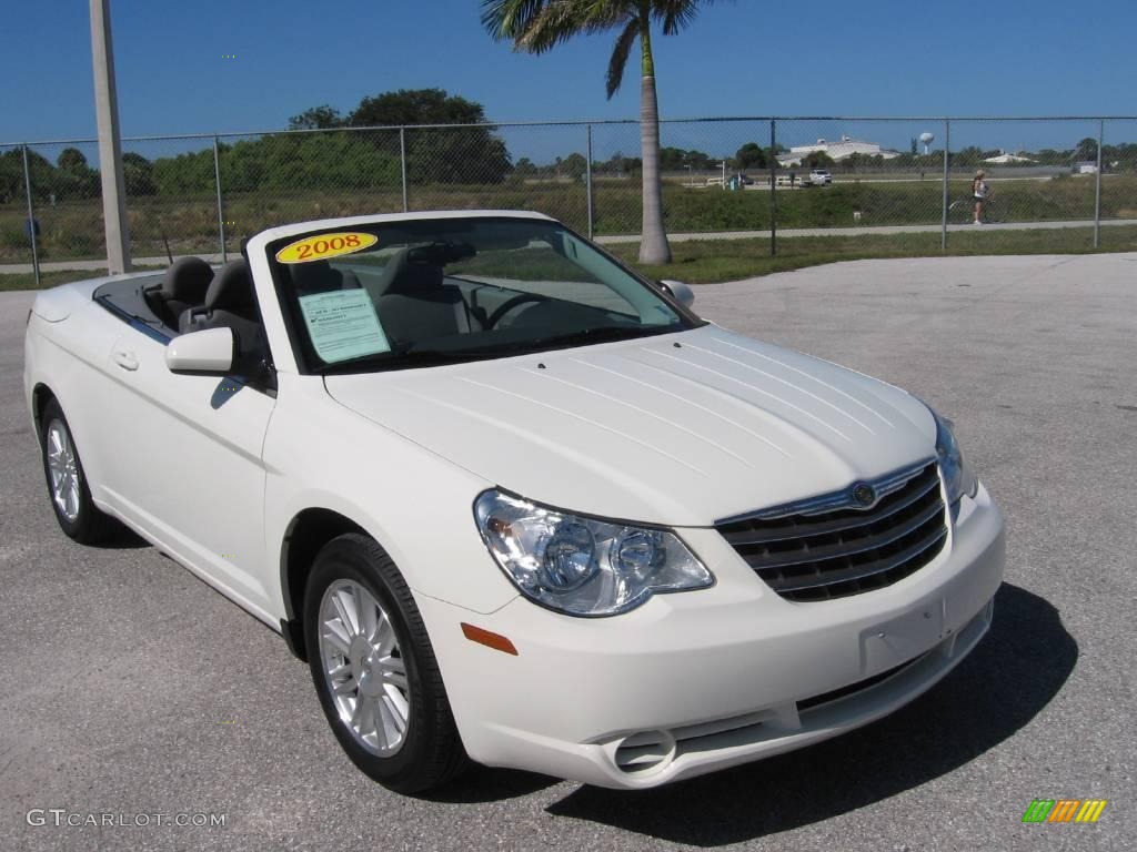 2008 Sebring Touring Convertible - Stone White / Dark Slate Gray/Light Slate Gray photo #1