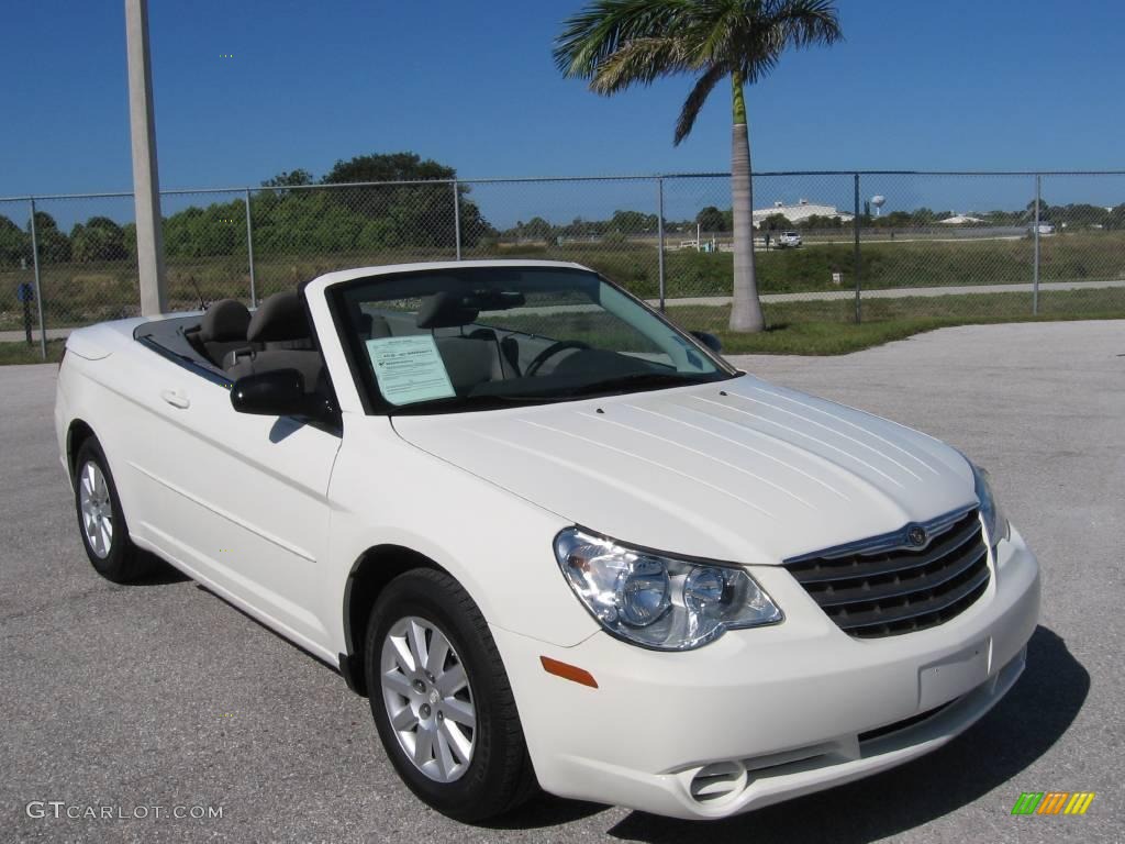 2008 Sebring LX Convertible - Stone White / Dark Slate Gray/Light Slate Gray photo #1