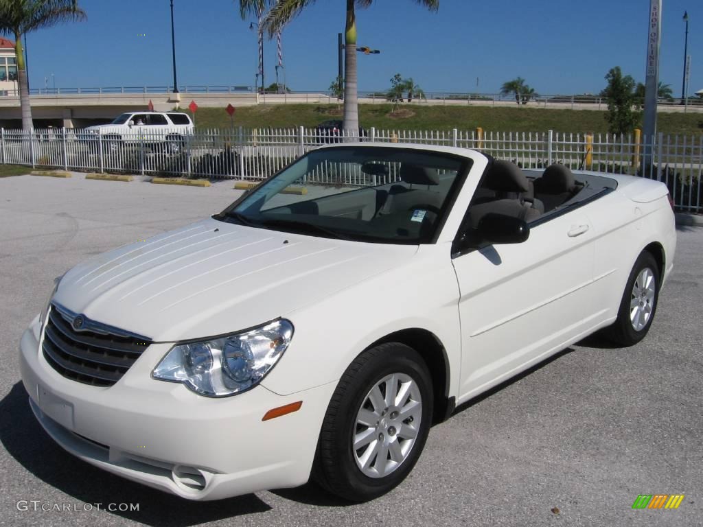 2008 Sebring LX Convertible - Stone White / Dark Slate Gray/Light Slate Gray photo #2