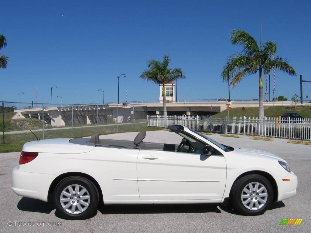 2008 Sebring LX Convertible - Stone White / Dark Slate Gray/Light Slate Gray photo #3