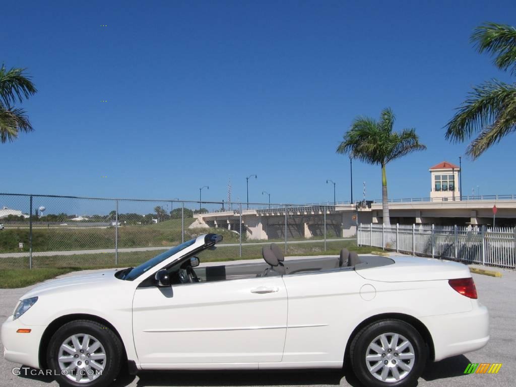 2008 Sebring LX Convertible - Stone White / Dark Slate Gray/Light Slate Gray photo #4