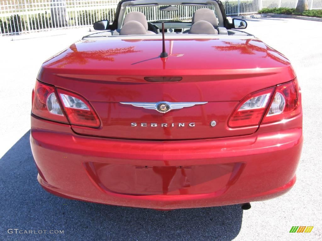 2008 Sebring LX Convertible - Inferno Red Crystal Pearl / Dark Slate Gray/Light Slate Gray photo #17