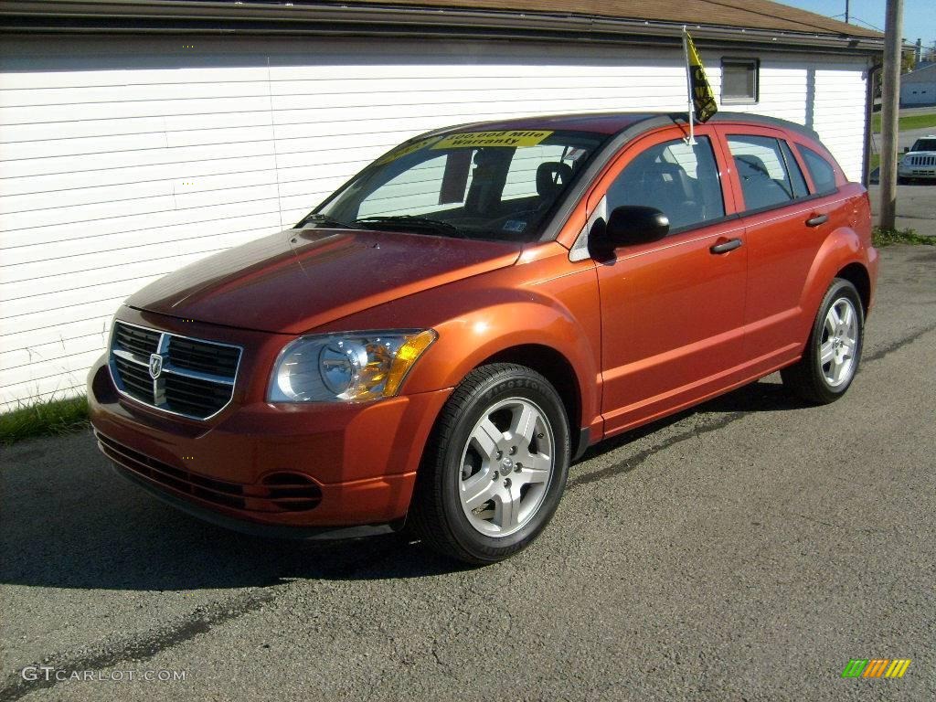 2008 Caliber SXT - Sunburst Orange Pearl / Dark Slate Gray photo #1