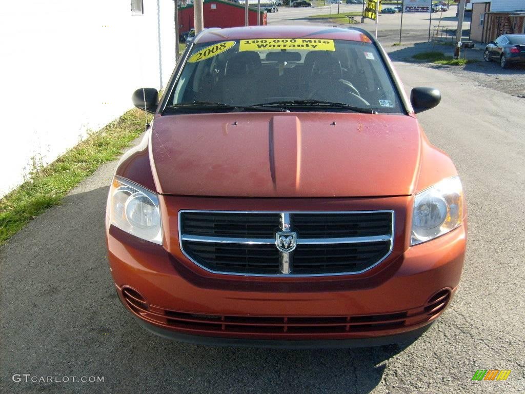 2008 Caliber SXT - Sunburst Orange Pearl / Dark Slate Gray photo #7