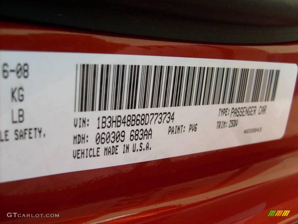 2008 Caliber SXT - Sunburst Orange Pearl / Dark Slate Gray photo #23