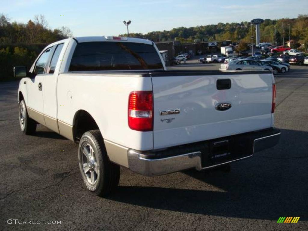 2006 F150 XLT SuperCab 4x4 - Oxford White / Tan photo #5