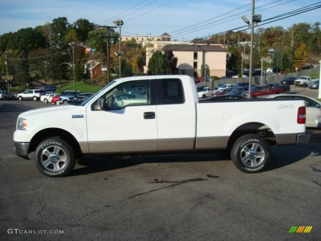 2006 F150 XLT SuperCab 4x4 - Oxford White / Tan photo #6