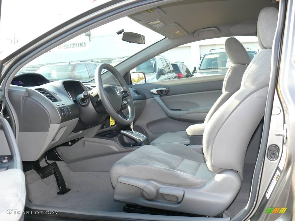 2006 Civic LX Coupe - Galaxy Gray Metallic / Gray photo #7