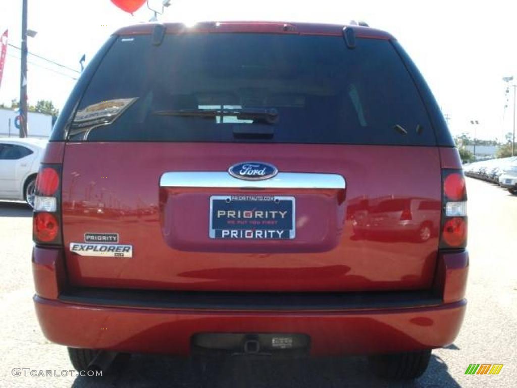 2008 Explorer XLT - Redfire Metallic / Black/Stone photo #5