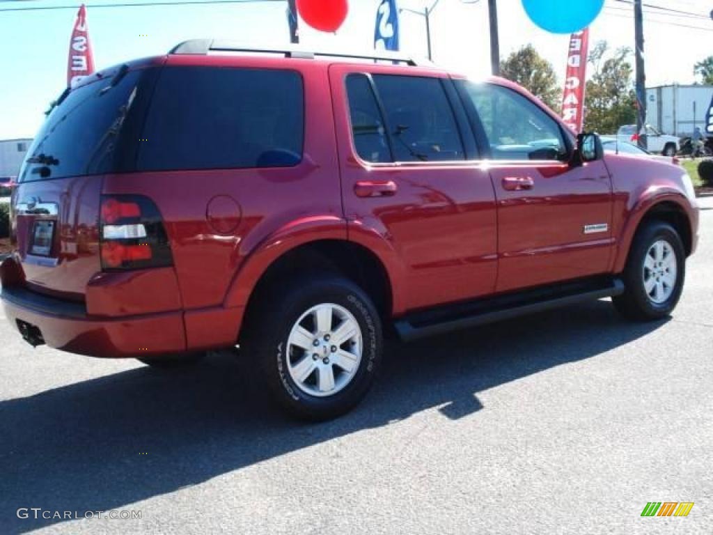 2008 Explorer XLT - Redfire Metallic / Black/Stone photo #6