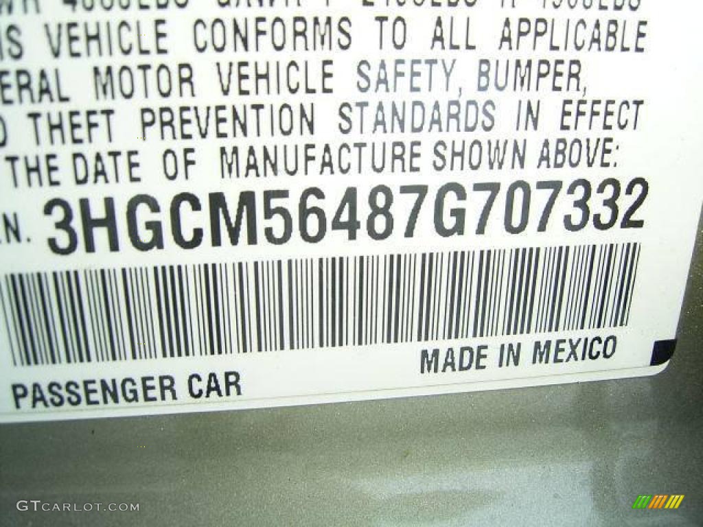 2007 Accord LX Sedan - Desert Mist Metallic / Ivory photo #10