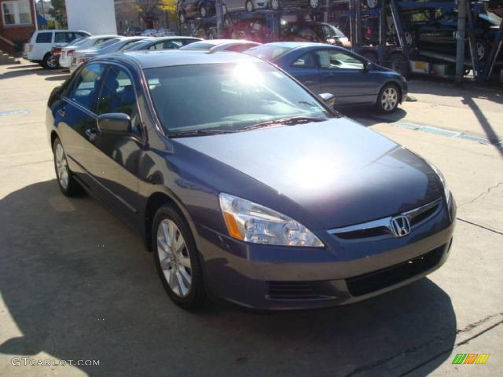 2007 Accord EX-L V6 Sedan - Graphite Pearl / Gray photo #6