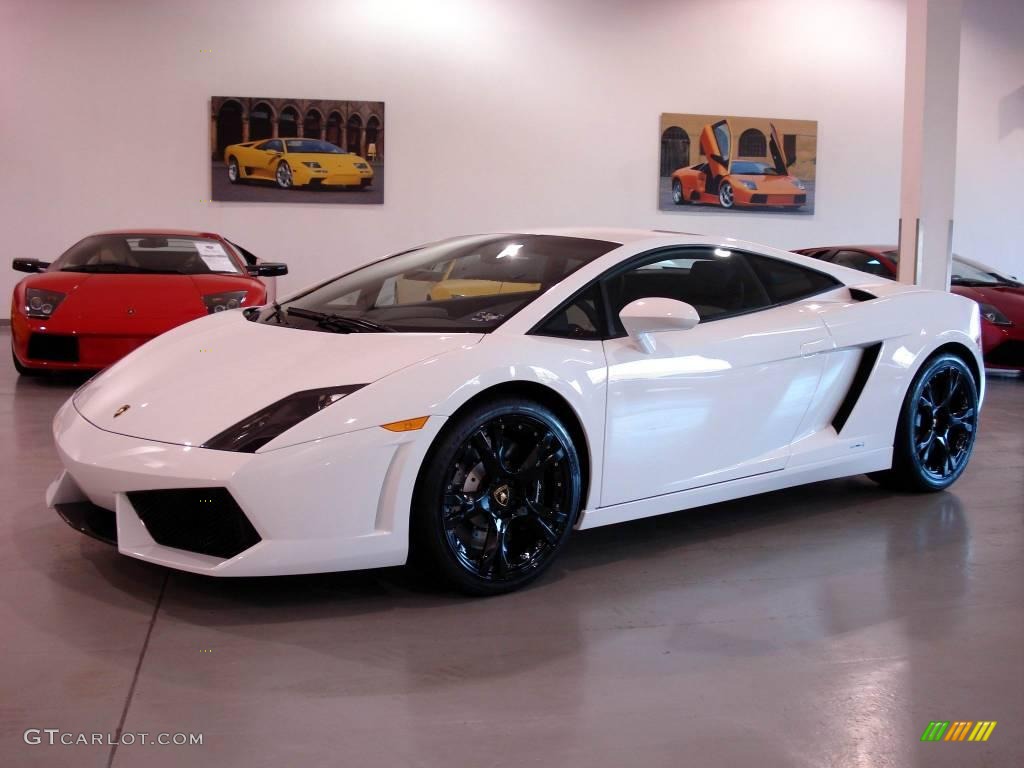 2009 Gallardo LP560-4 Coupe - Bianco Monocerus (White) / Nero Perseus/Bianco Polar photo #1