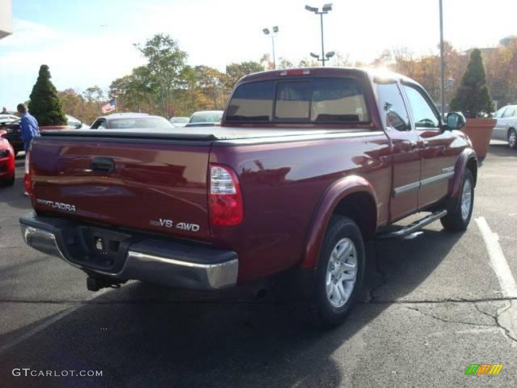 2005 Tundra SR5 Access Cab 4x4 - Salsa Red Pearl / Dark Gray photo #3