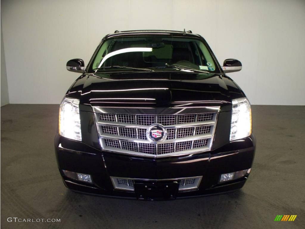 2009 Escalade ESV Platinum AWD - Black Raven / Cocoa/Very Light Linen photo #2