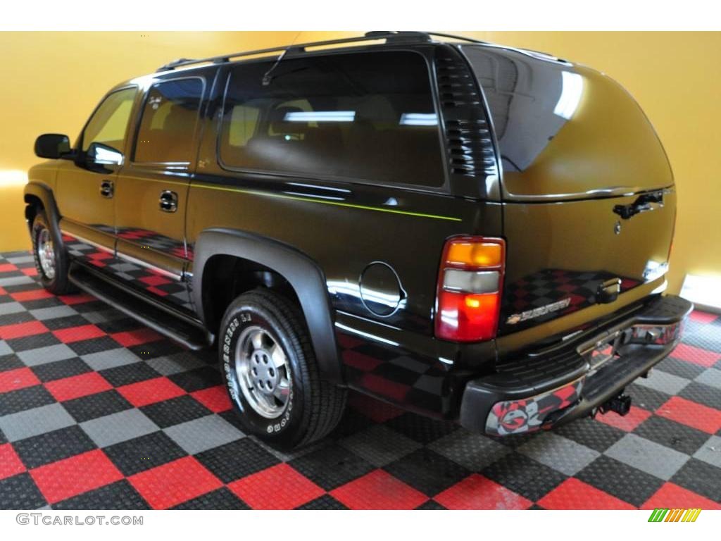 2001 Suburban 1500 LT 4x4 - Onyx Black / Tan photo #4