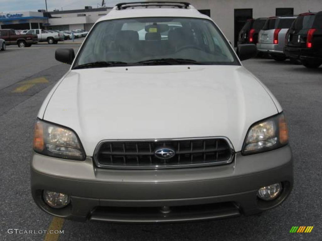 2004 Outback Wagon - White Frost Pearl / Beige photo #3