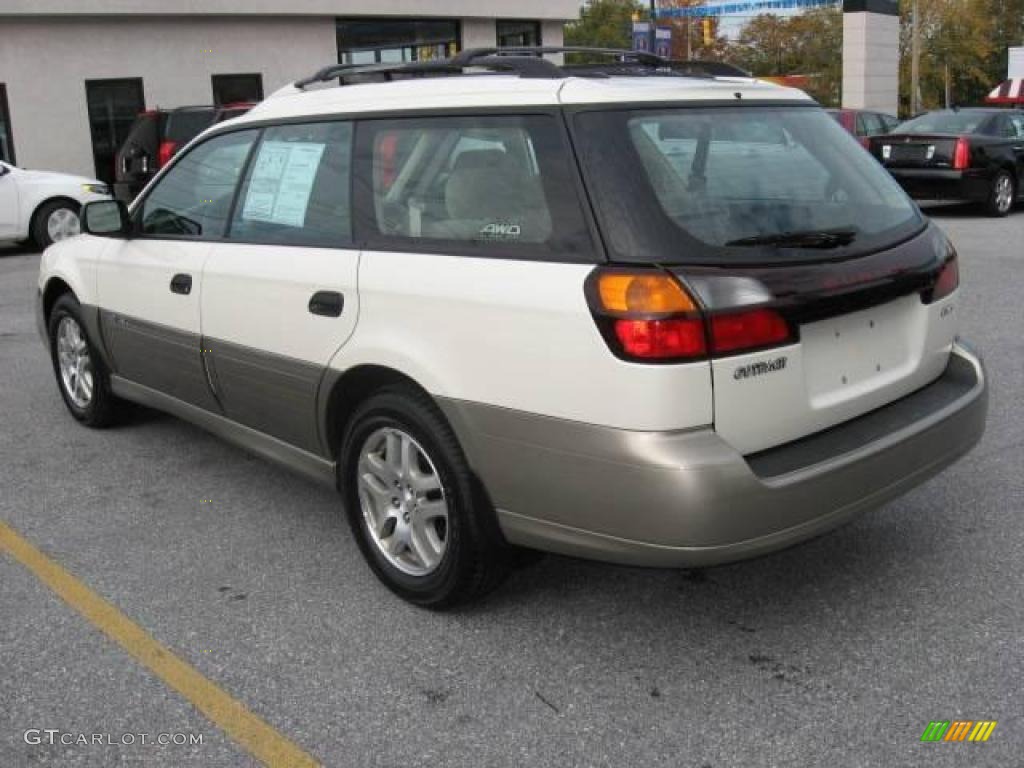 2004 Outback Wagon - White Frost Pearl / Beige photo #7
