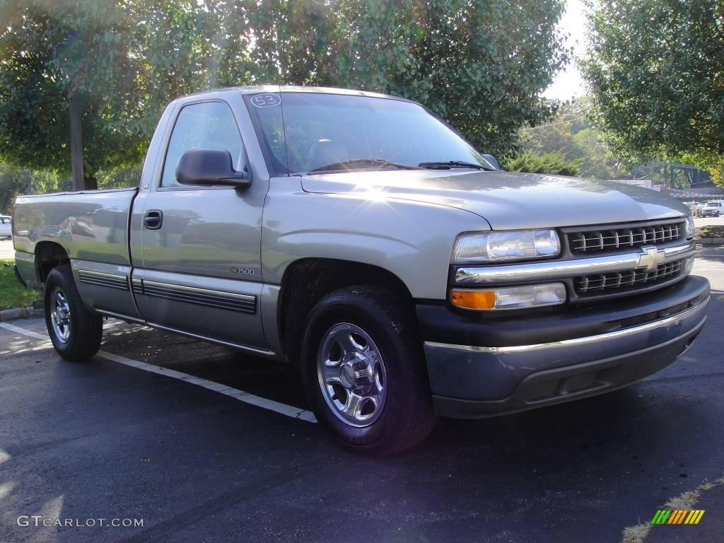 2002 Silverado 1500 Work Truck Regular Cab - Light Pewter Metallic / Graphite Gray photo #8