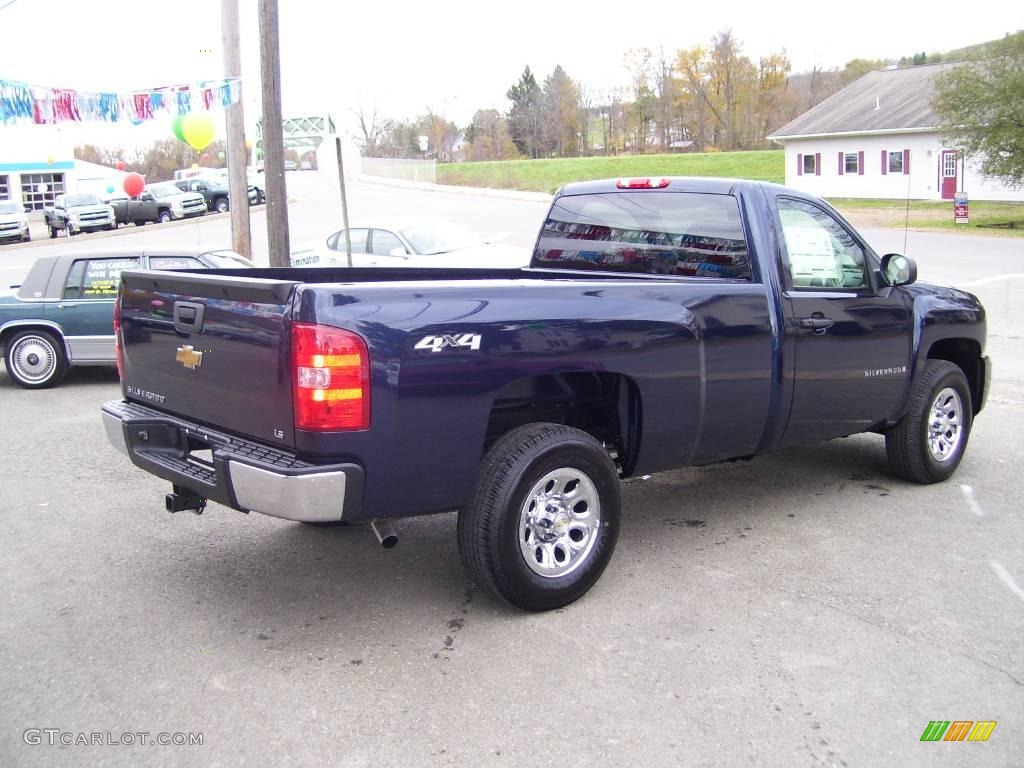 2009 Silverado 1500 Regular Cab 4x4 - Imperial Blue Metallic / Dark Titanium photo #3