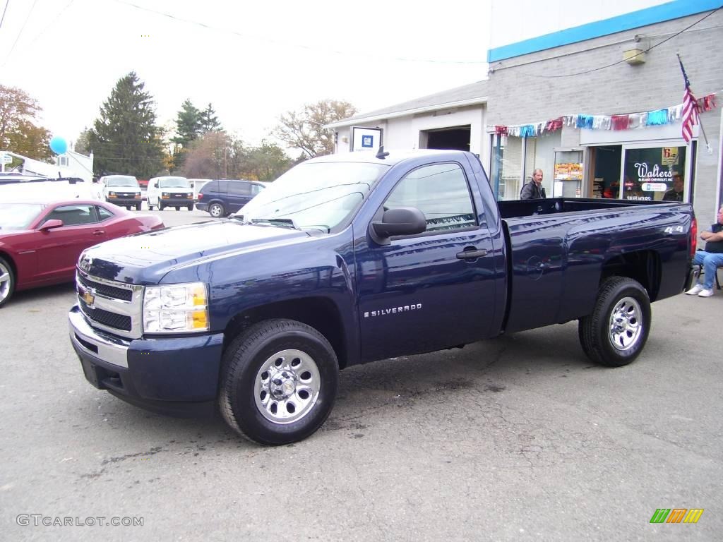 2009 Silverado 1500 Regular Cab 4x4 - Imperial Blue Metallic / Dark Titanium photo #7