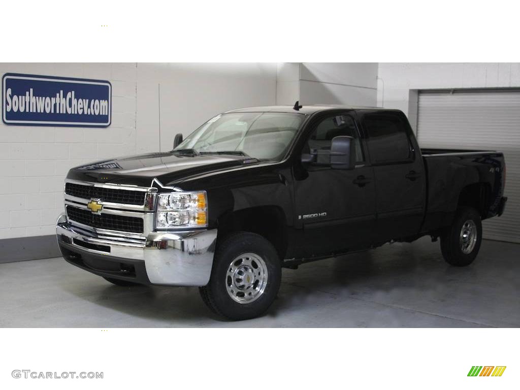 2009 Silverado 2500HD LT Crew Cab 4x4 - Black / Ebony photo #1