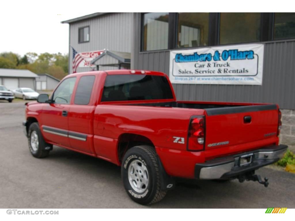 2004 Silverado 1500 Z71 Extended Cab 4x4 - Victory Red / Tan photo #12