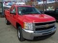 2009 Victory Red Chevrolet Silverado 2500HD Work Truck Extended Cab 4x4  photo #2